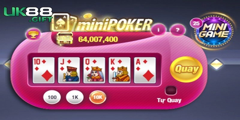 Poker mini với cách thức tham gia cực kỳ đơn giản
